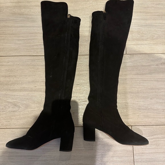 Valentino Over-The-Knee Rockstud Suede Boots sz 37 - Picture 3 of 8